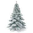 Konstgjord – julgran med snöflingor PVC tips + – 180 cm – Grön och vit