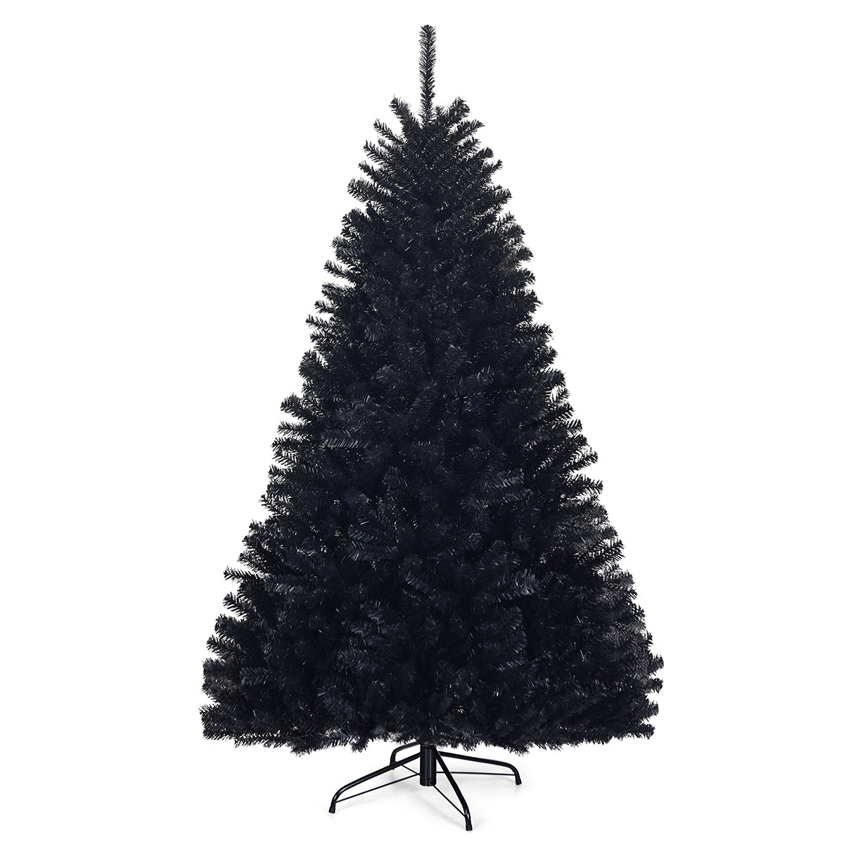 Hög – konstgjord vikning Halloween julgran PVC spetsar – 180 cm – Svart