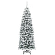 Blyertsjulgran – med snö Konstgjord metallstativ + – 180 cm – Grön och vit