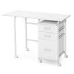 Fällbart – skrivbord med hjul Datorbord – 105 x 50 x 75 cm – Vit