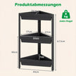 pack – hörnhylla med avtagbar design och dräneringshål fristående badrumshylla – 2 – Svart