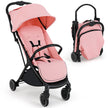 Hopfällbar – barnvagn resebuggy med liggfunktion barnbuggy bärbar justerbart ryggstöd upp till belastning – 15 kg – Rosa