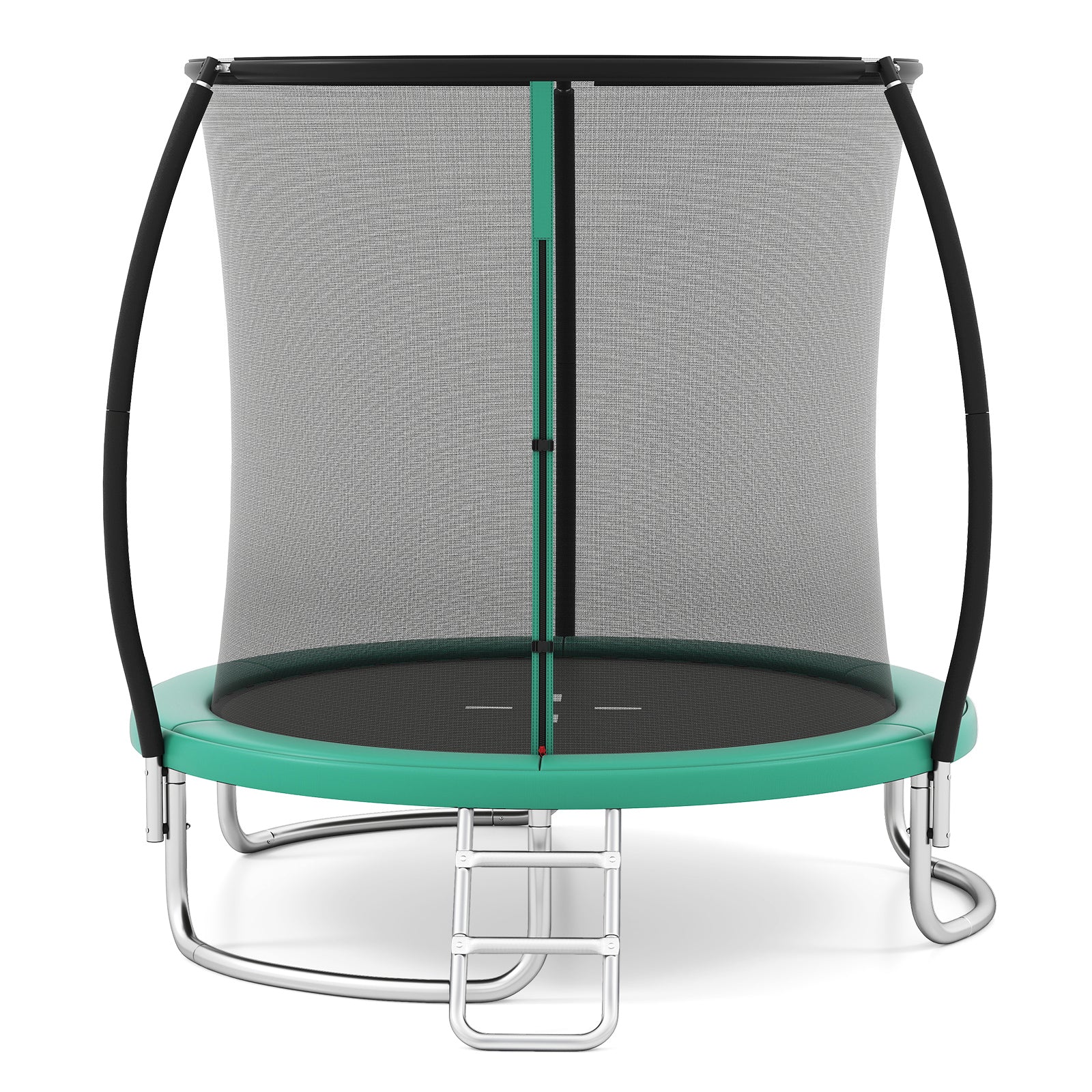 Trampolin – med stege och säkerhetsnät Rundt – Ø 244 cm – Grön