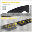 pack – helgummi tröskelramp med tons bärförmåga – 2 15 49 x 37 x 16 cm – Svart