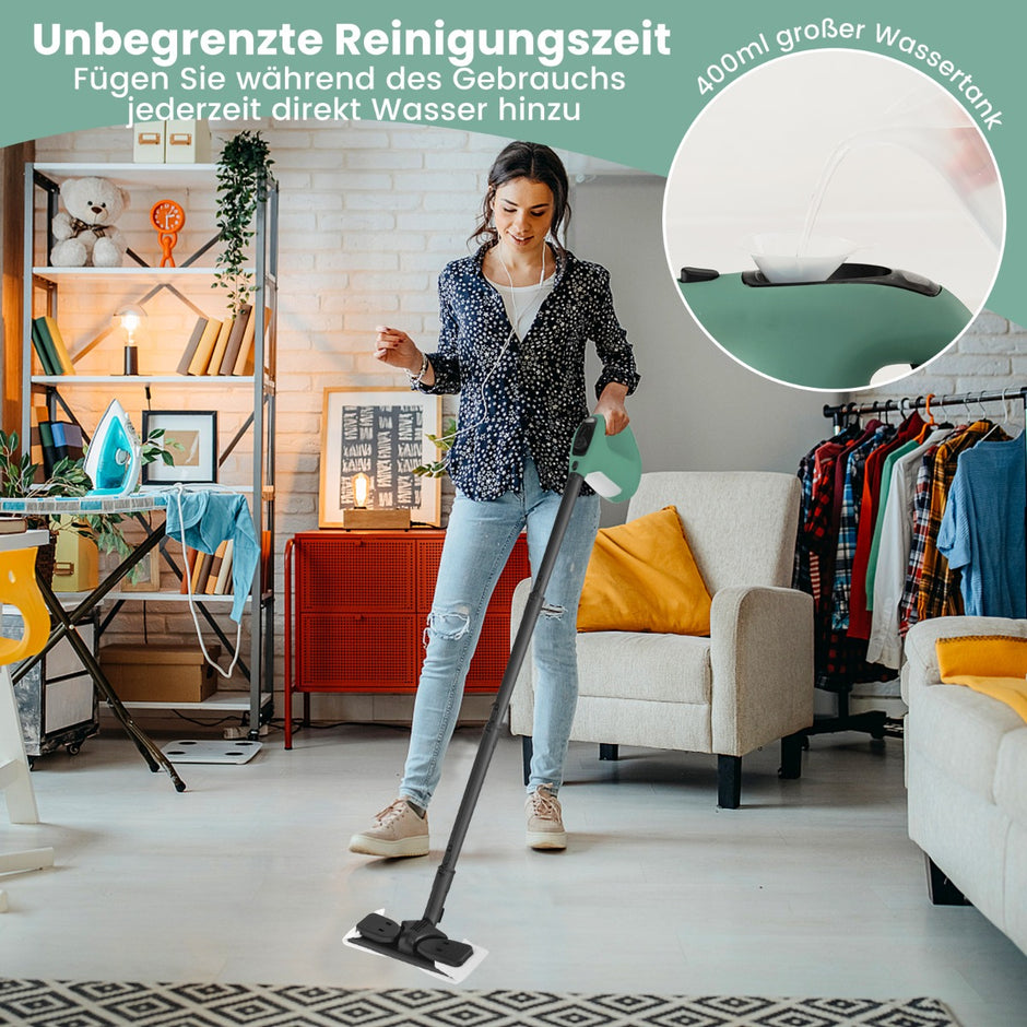 1500W – ångtvätt med tanktemperatur upp till ℃ handhållen – 400 ML 125 – Grön