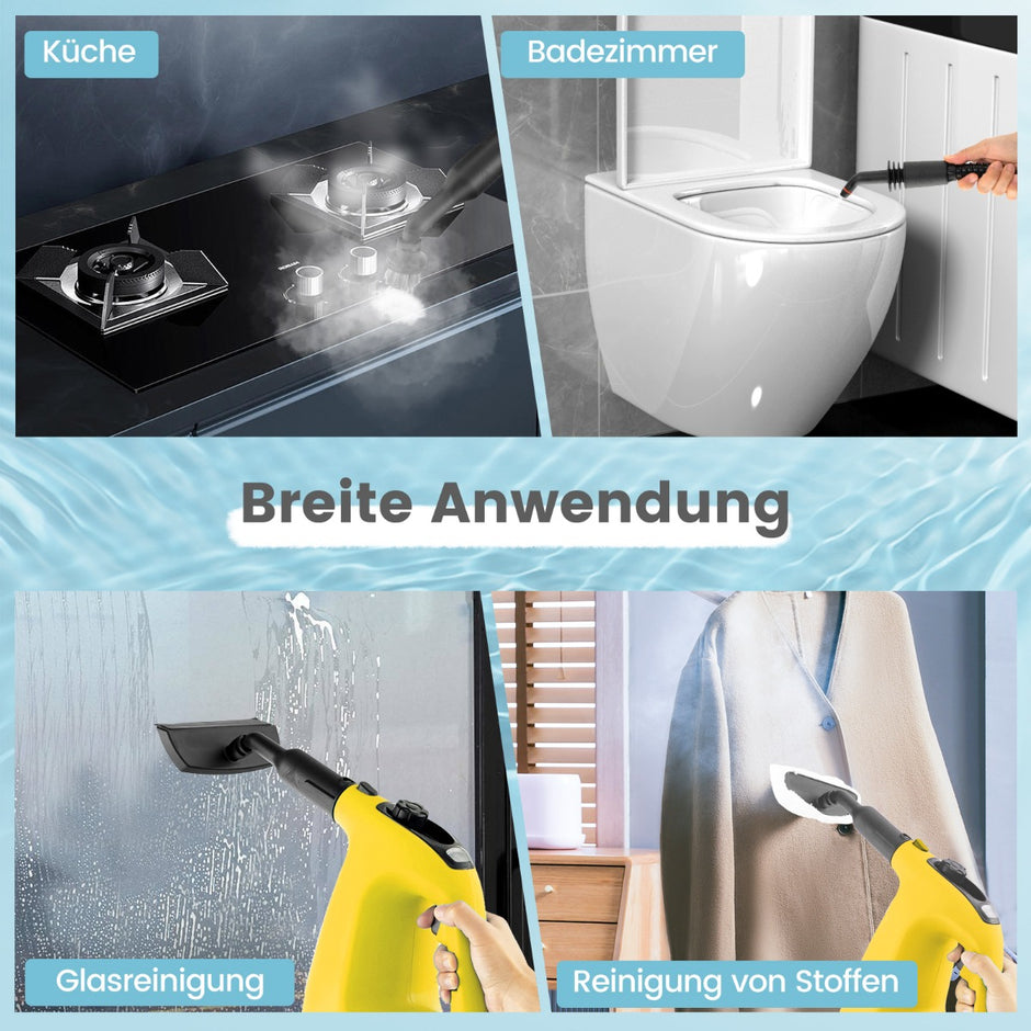 1500W – ångtvätt med tanktemperatur upp till ℃ handhållen – 400 ML 125 – Gul