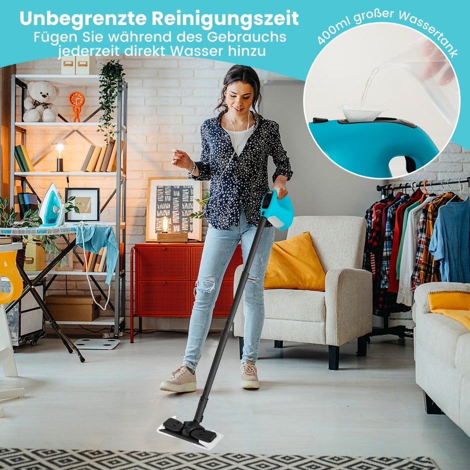 1500W – ångtvätt med tanktemperatur upp till ℃ handhållen – 400 ML 125 – Blå