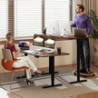 Elektriskt – ståbord höj och sänkbart skrivbord ergonomiskt sitt Brunt – 140 x 70 cm – Brun