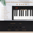 Bärbar – elektronisk klaviatur med tangenter och stativ pall Elektriskt Piano Digital Keyboard – 61 – Svart