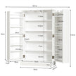 Dubbeldörrsförvaringsskåp – med justerbara hyllplan – 6 59 x 30,5 x 103,5 cm – Vit
