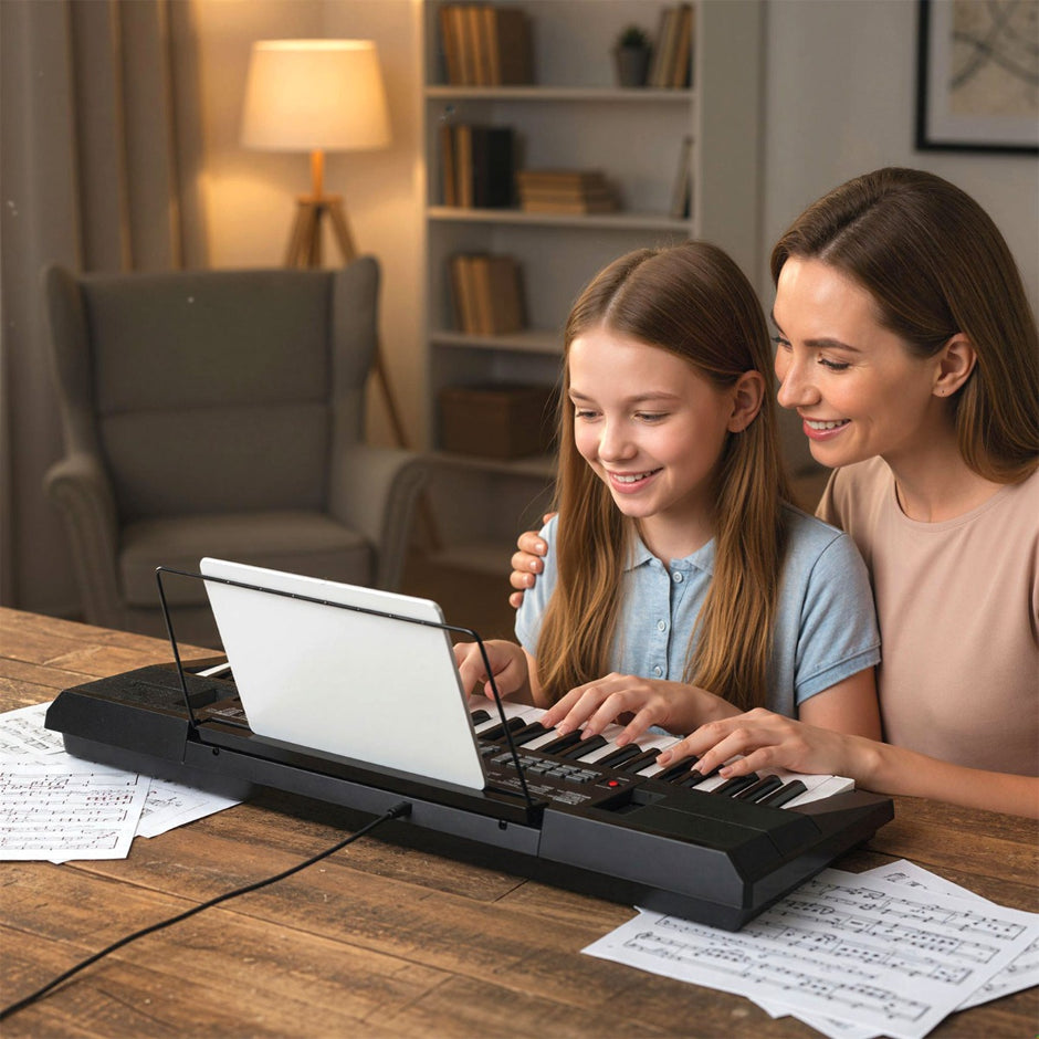 tangenters – pianokeyboard för nybörjare Elektroniskt med rytmer och klanger – 54 200 200 – Svart