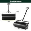 Gräsmatta – rulle Metall med handtag fylld vatten/sand – 113 L Ø 40 cm – Svart