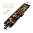 Teppanyaki – Grill 1800W Elektrisk Non stick med Justerbar Temperatur Termostat och Fettuppsamlare – 100 cm – Svart