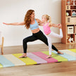 Ihopfällbar – Turnmatta av PU med Bärhandtag Mjukgolvmatta Gymnastikmatta Sportmatta – 180 x 120 cm – Flerfärgad