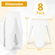 del – Set staplad Pall rund Sitt från Plast bärbar Stol med – 8 45 x 45 x 46 cm – Vit