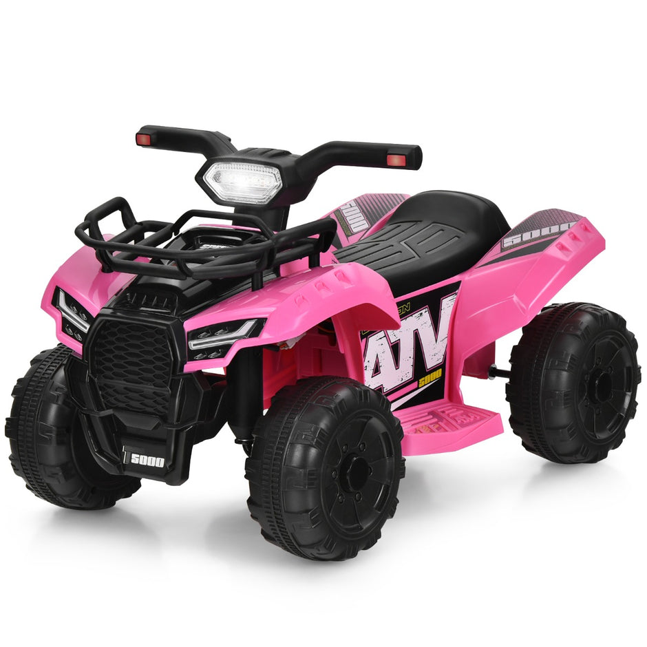 Elektrisk – fyrhjuling för barn med förvaringsutrymme Mini musik + – 44 x 66 x 42 cm – Rosa och svart