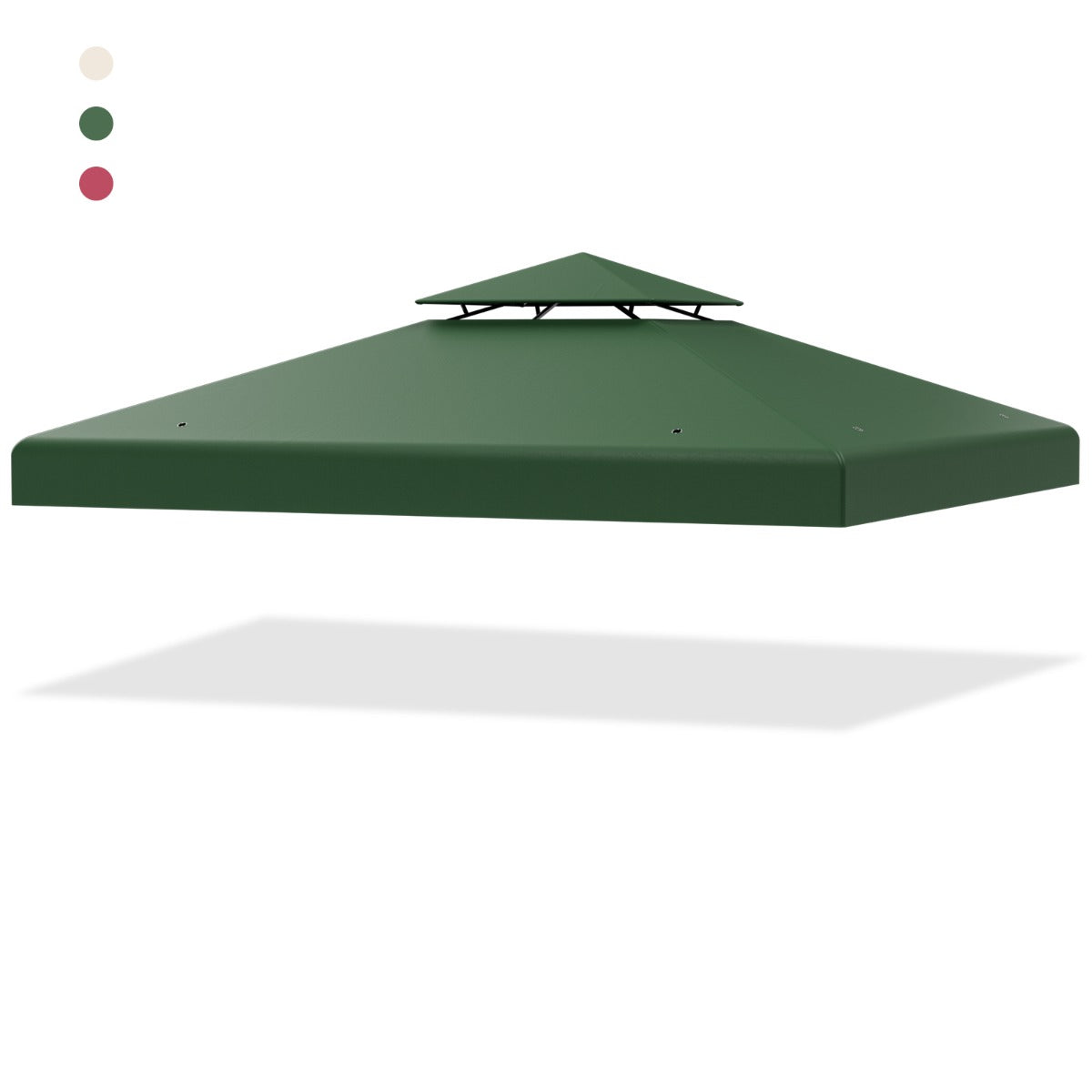 Ersättningsöverdrag – Terrasstak för dubbelplanspaviljong – 300 x 300 cm – Grön