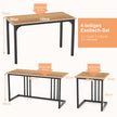Matbord – med bänk och pallar set om köksbord industriell matgrupp för kök – 2 4 120 x 60 x 75 cm – Natur