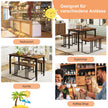 Matbord – med bänk och pallar set om köksbord industriell matgrupp för kök – 2 4 120 x 60 x 75 cm – Brun