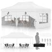 Stort – eventtält med löstagbara sidoväggar, höj och sänkbart partytält vitt – 6 300 x 600 cm – Vit