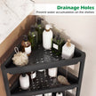 pack – hörnhylla med avtagbar design och dräneringshål fristående badrumshylla – 2 – Svart