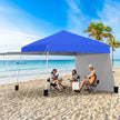 Pop – up Paviljong med omvandlingsbara sidoväggar till markis – 2 430 x 280 cm – Blå