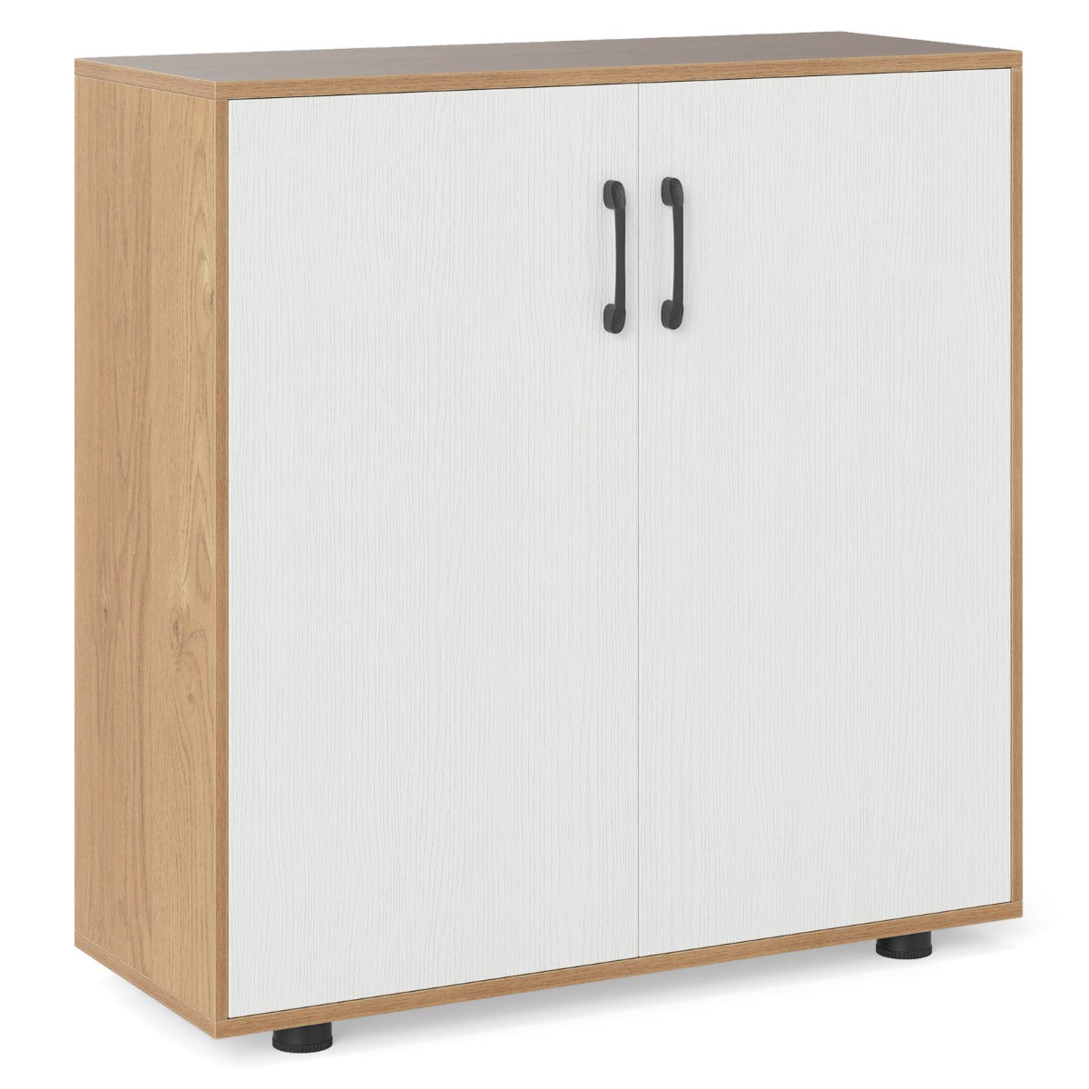 Skåp – med dörrar och justerbar hylla, sidobord, i – . – Natur