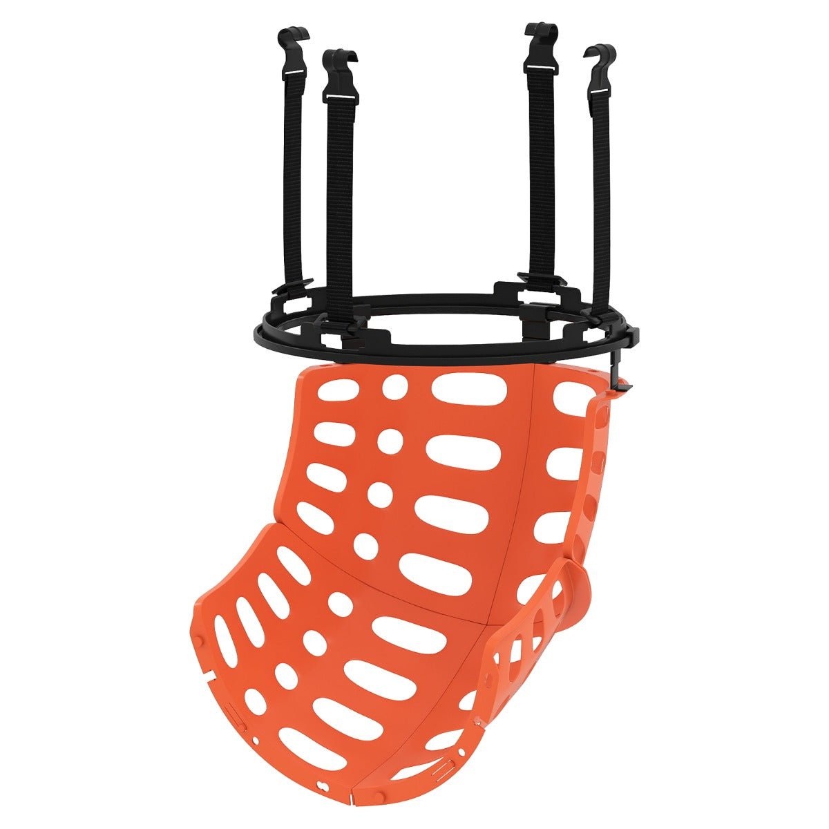 Basket – Bollar Tillbakavändare med Verktygsfri och Avtagbar Krok 360° Svängbar Rebounder – 4 – Orange