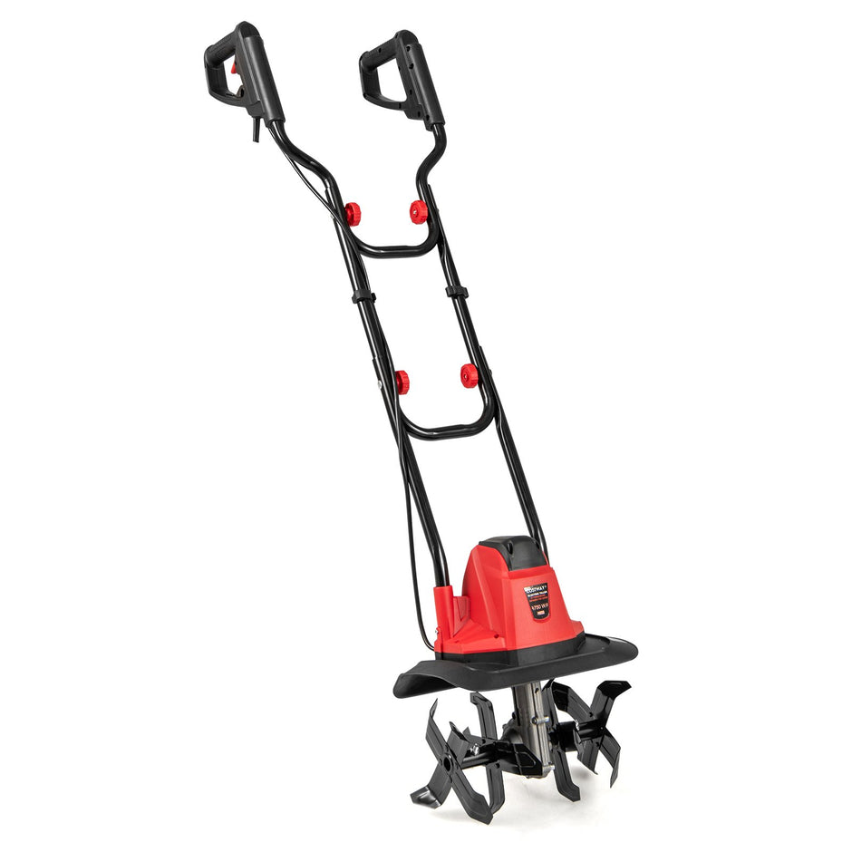 Elektrisk – motorhacka 750W | Arbetsbredd Arbetsdjup varv/min eljordhacka med skyddsbrytare och handtag – 32 cm 22 cm 380 32,5 x 24 x 138 cm – Röd