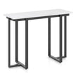 Konsolbord – smalt modernt entrébord med marmorutseende – 107 x 40 x 79,5 cm – Svart