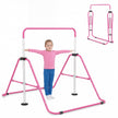 Barn – gymnastikstång höjdjusterbar vikbar rekstång träningsstång Bärkapacitet upp till – 90-130 cm 70 kg – Rosa