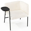 Modern – Loungesoffa med Bricka Cordsstoff klädd Ackentstol Fåtölj stabil metallstomme – Beige