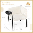 Modern – Loungesoffa med Bricka Cordsstoff klädd Ackentstol Fåtölj stabil metallstomme – Beige