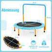 Barntrampolin – med handtag Mini upp till belastning Fällbart – 150 kg Ø 92 cm – Orange