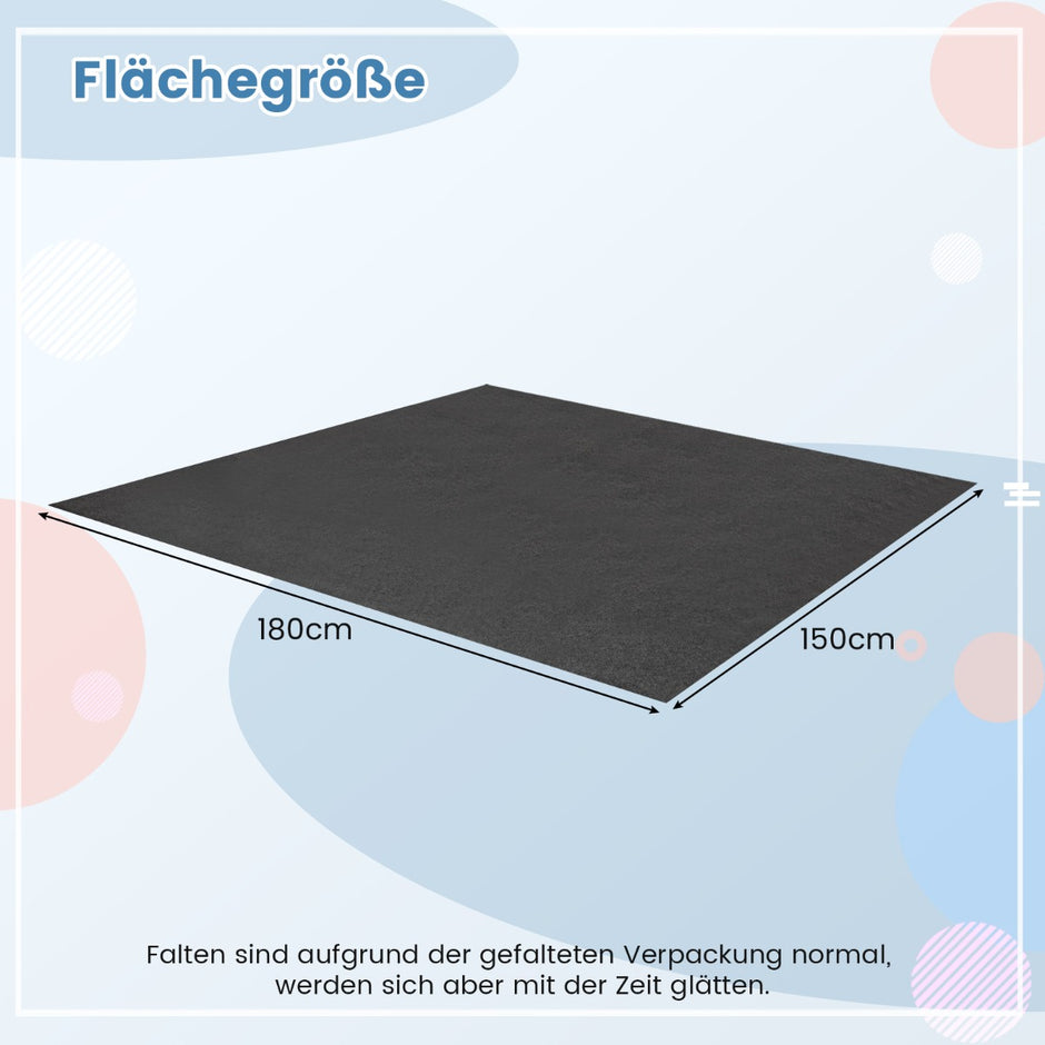 Garage – golvmatta Halkfri och Vattenavvisande Oljematta – 180 x 150 cm – Grå