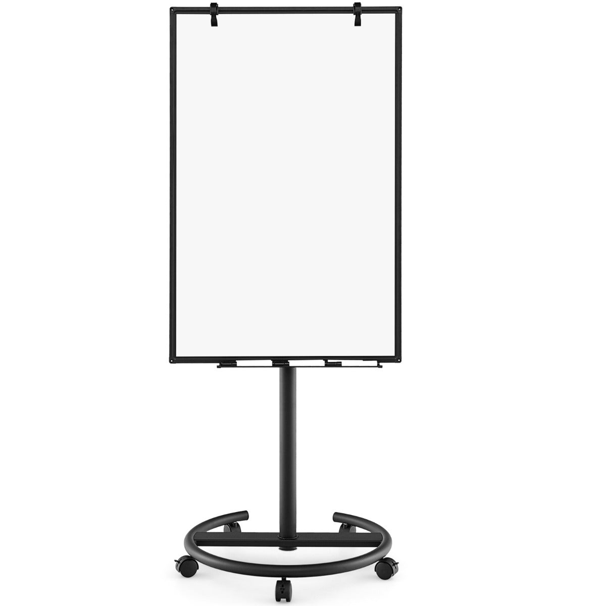 Blädderblocksställ – på hjul med magneter och markörer Whiteboard Höjdjusterbar upp till – 192 cm – Vit