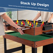 i – flerfunktionsspelbord med fotbollsspel, biljard, airhockey och bordtennis, arkadspelsats, brunt – 4 1 – Brun + svart