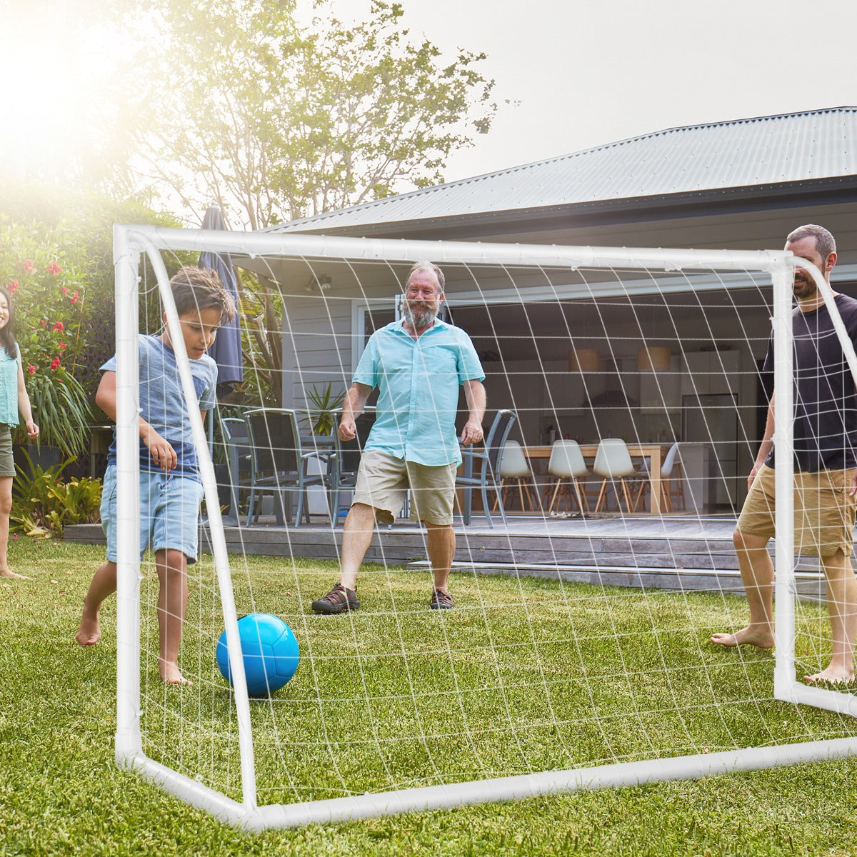 Barnfotbollsmål – för spel och träning av tonåringar från år – 6 180 x 120 cm – Vit