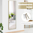 Hellängdsspegel – med höjdjusterbara hängkrokar Väggspegel Gyllene – 37 x 120 cm – Guld