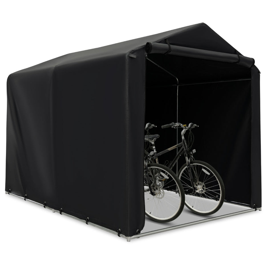 Garagetält – Verktygsskjul Vattentätt med metallram – 160 x 218 x 164 cm – Mörkgrå
