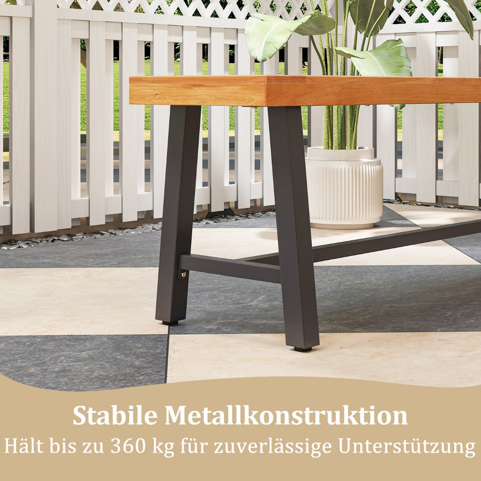 Trädgårdsbänk – väderbeständig sits upp till parkbänk av akaciaträ och metall st. – 3 360 kg 2 – Natur