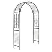 Rose – Arch Metal Garden för klätterväxter Spaljébåge bröllopsfest på bakgården – 143 x 40 x 234 cm – Svart