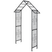 Rose – Arch Metal Trädgårdsbåge för klätterväxter Spaljébåge bröllopsfest på bakgården – 140 x 40 x 223 cm – Svart