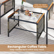Rattan – trädgårdsmöbler set inkl. stolar med kuddar och pall bord Sittgrupp – 2 – Beige