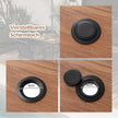 Trädgårdsbord – med bordsskiva i trälook. Terrassbord justerbart paraplyhål – 85 x 85 x 74 cm – Brun