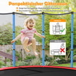 Trädgårdstrampolin – med skyddsnät Studsmatta upp till lastbar för barn från år – 135 kg 3 Ø 140 cm – Blå