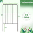 delat – dekorativt trädgårdsstängsel barriärstaket rostsäkert metalltrådstaket – 25 33 x 61 cm – Svart