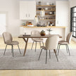 Set – med matsalsstolar metallram köksstol stoppad – 2 49 x 65 x 87 cm – Kaffe