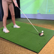 i – golf tee matta med konstgräs, tees, inriktningsstavar och förborrade hål – 3 1 2 2 6 152 x 117 cm – Grön