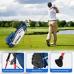 delat – komplett golfklubbset för män golfset perfekt golfklubbapresent – 9 – Blå och vit